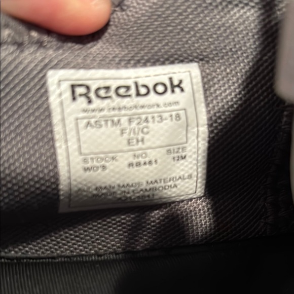 Reebok Gray and Pink Composite Toe Work Shoes size 12 - Picture 6 of 12